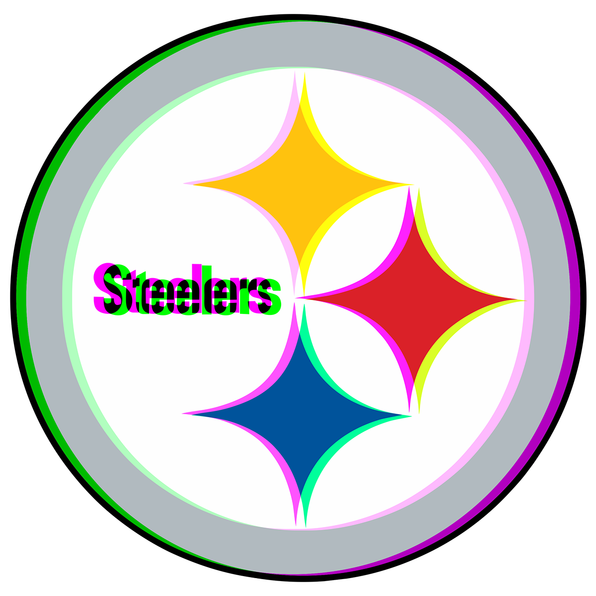 Phantom Pittsburgh Steelers logo vinyl decal